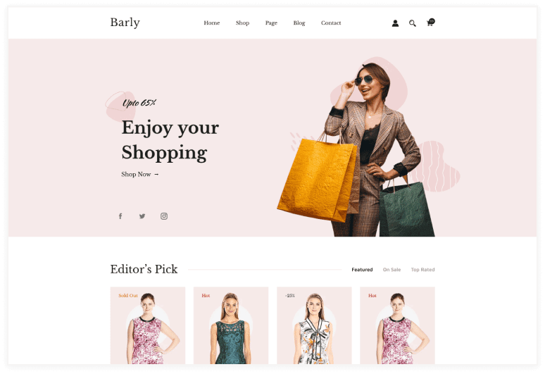 Barly - Fashion eCommerce Bootstrap 5 Template