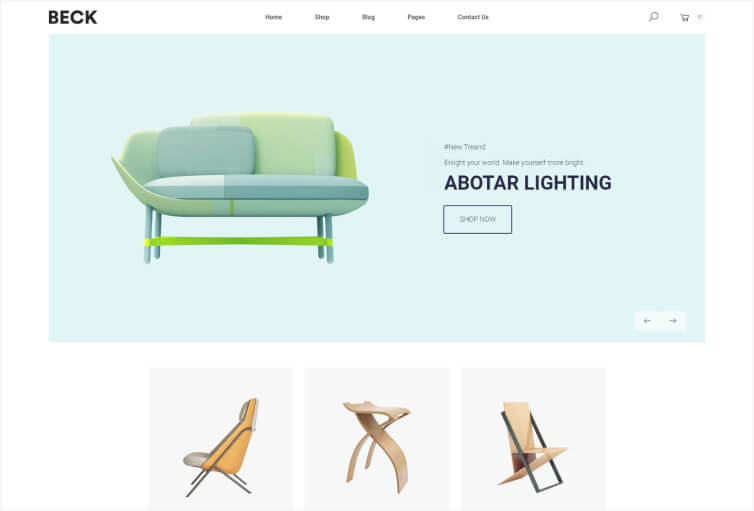 Beck – Furniture Store HTML Template