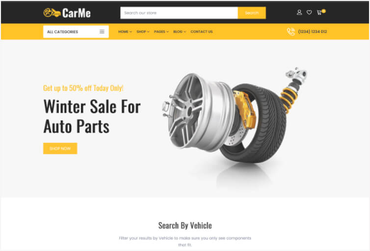 Carme - Auto Parts & Car Accessories Shopify Theme