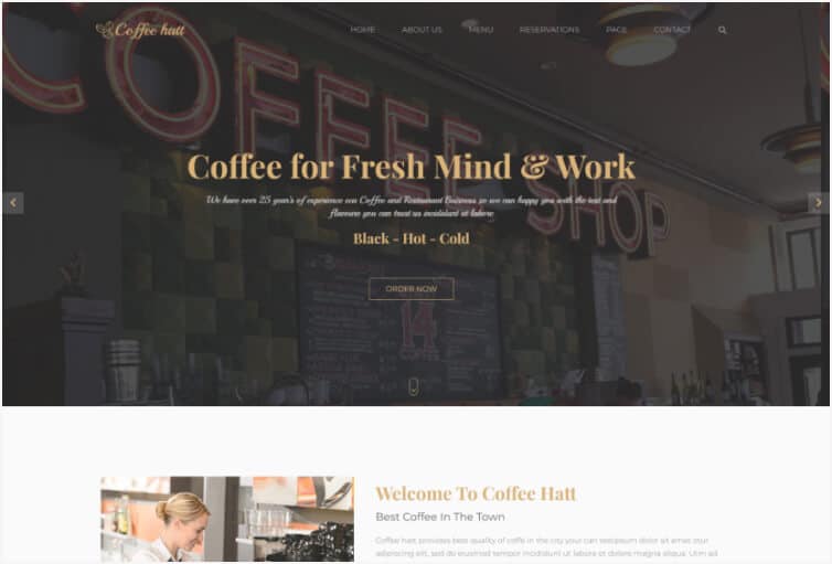 Coffee Hut – Restaurant HTML Template