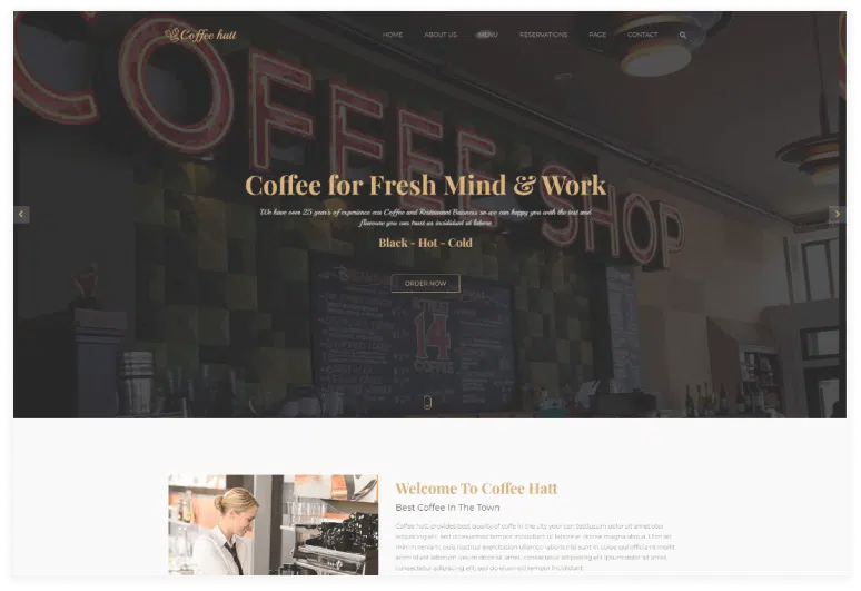 Coffee Hut – Restaurant HTML Template
