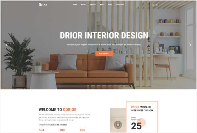 Drior - Interior Design HTML Template