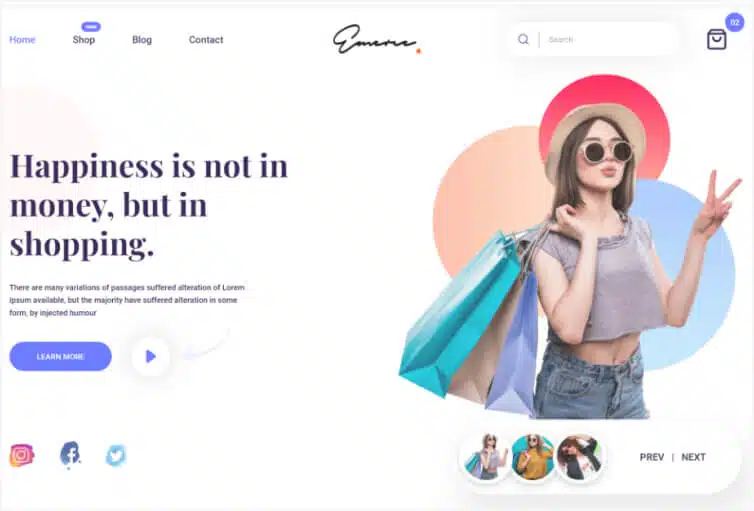 Emerce - eCommerce Bootstrap5 Template