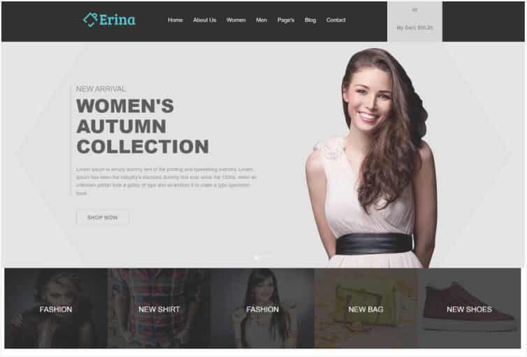 Erina – eCommerce Responsive Bootstrap Template