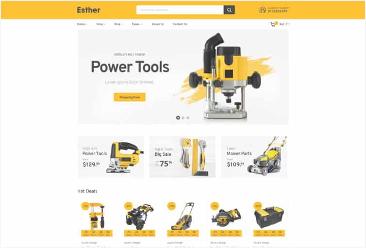 Tools & Accessories Store HTML Template - Esther