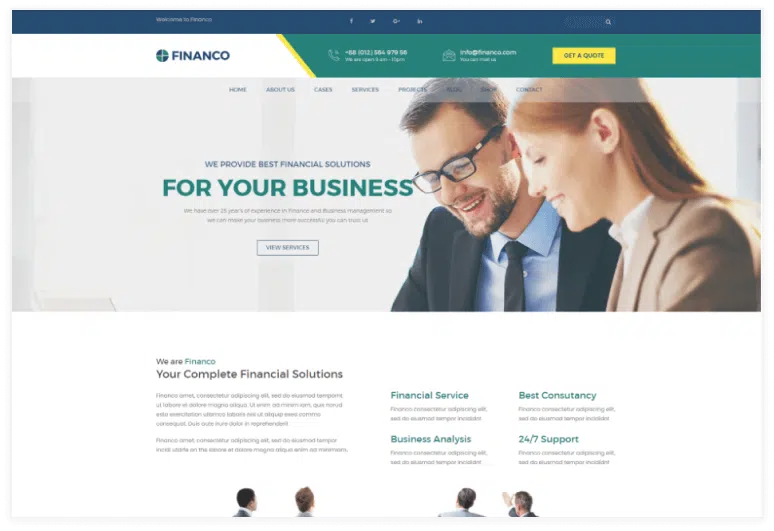 Financo - Finance & Investment HTML Template