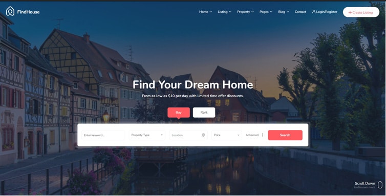 FindHouse - Real Estate HTML Template