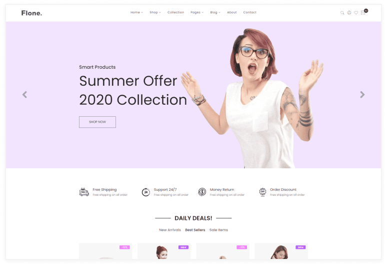  Flone Clean and  Minimal eCommerce HTML Template 