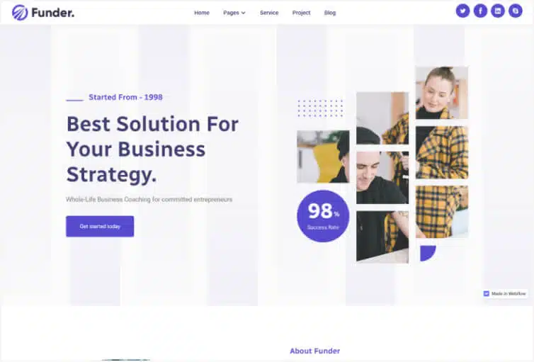 Funder – Agency Webflow Template