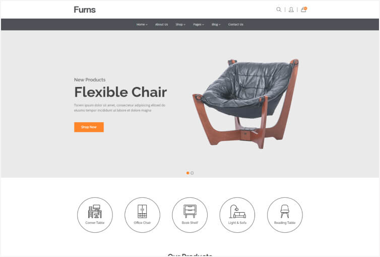 Furns – Furniture eCommerce HTML Template