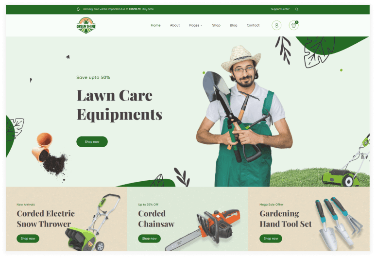 GreenShine – Agriculture Website Template