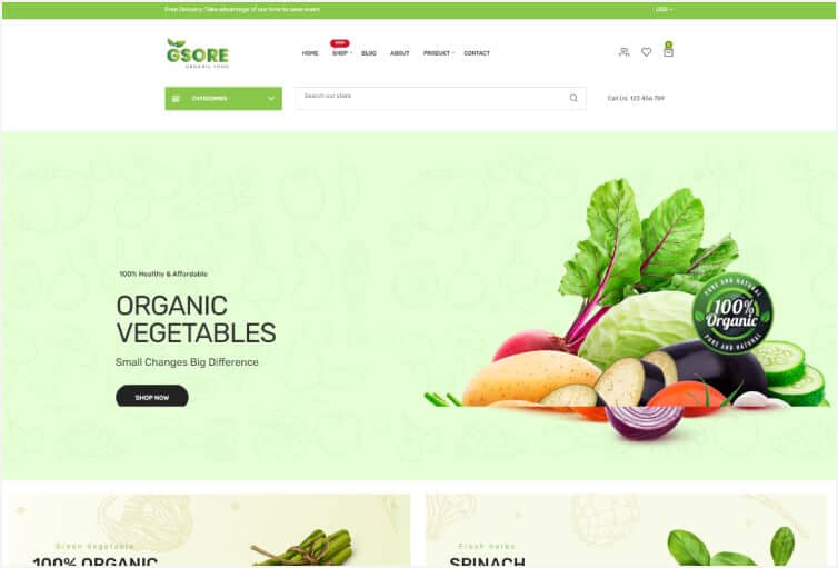 Gsore – Grocery And Organic Food Shop Shopify Theme