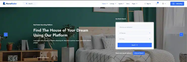 Homeradar - Directory Listing Real Estate Template
