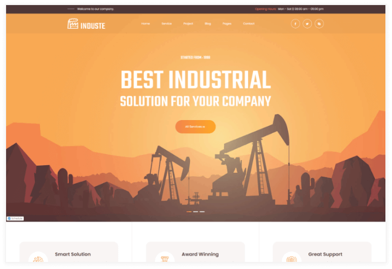 Induste – Industrial & Factory Bootstrap 5 Template