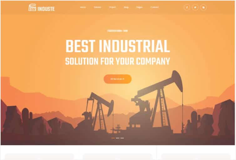 Induste – Industrial & Factory Bootstrap 5 Template