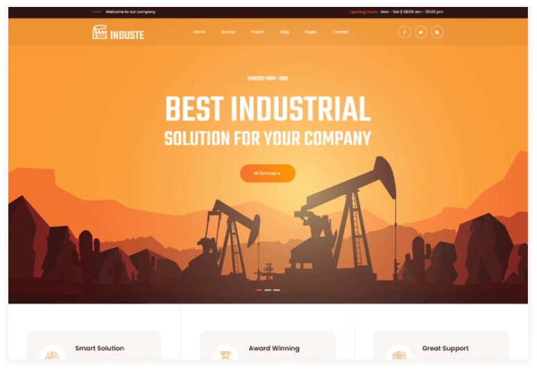 Induste - Industrial & Factory Bootstrap 5 Template