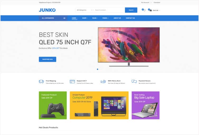 Junko - Electronics eCommerce HTML Template