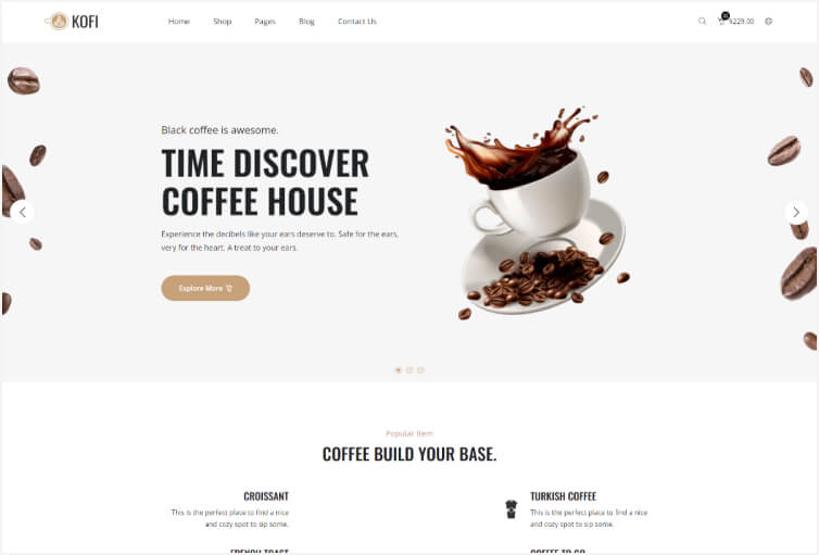 Koffee- Coffee Shop HTML Template