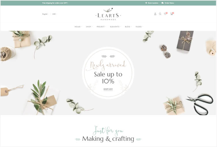 Learts - Handmade Shop eCommerce HTML Template