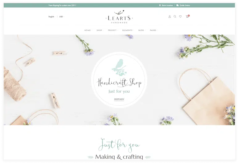 LeArts – Handmade Shop Shopify Theme