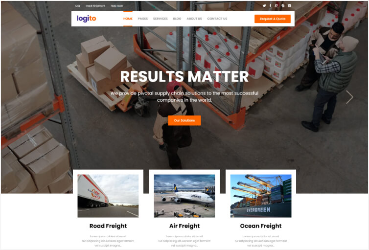 Logito – Transport & Logistics Bootstrap 5 Template
