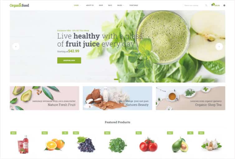 OrganicFood – ECommerce Bootstrap4 Template