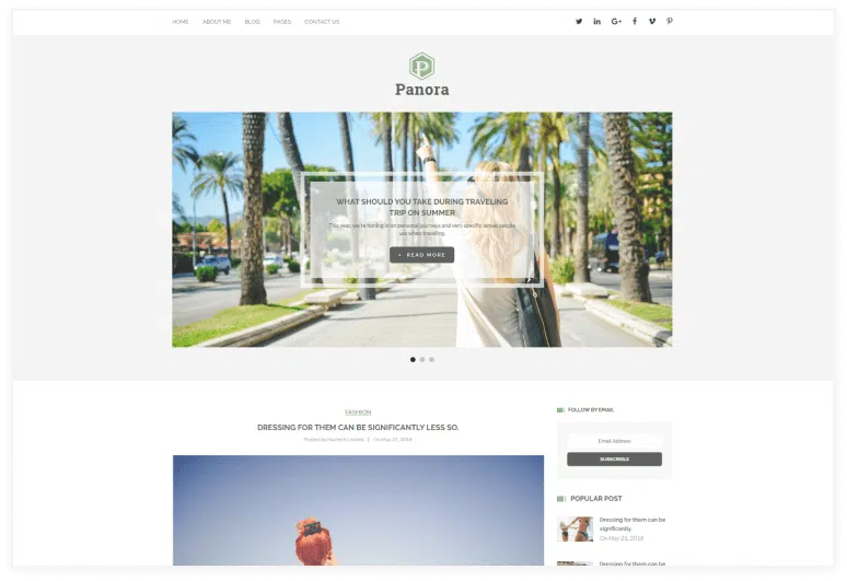 Panora – Blog HTML Template
