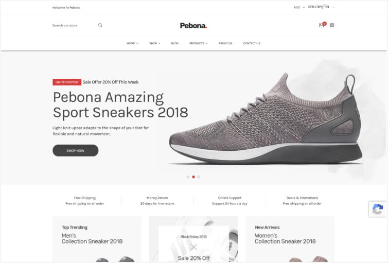 Pebona - Fashion Shopify Theme