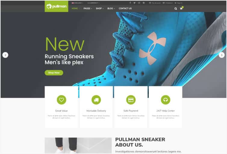 Pullman - Shoes Store HTML Template