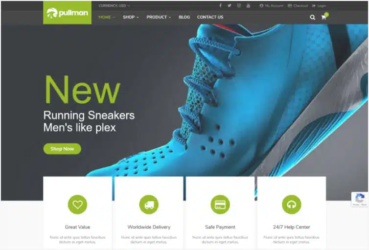 Pullman - Sportswear & Shoe Store Shopify Theme