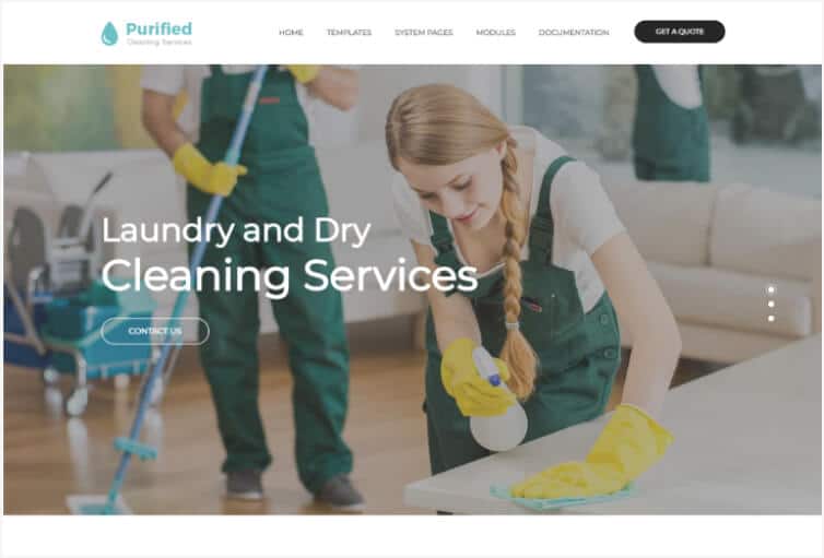 Purified - Cleaning Service HubSpot Theme
