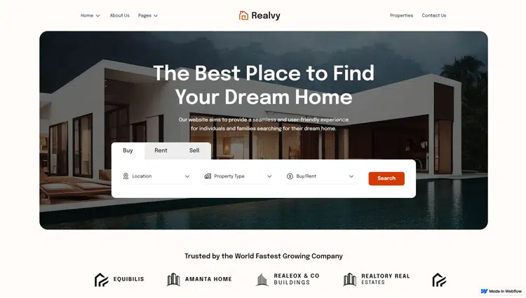 Realvy - Real Estate Website Template
