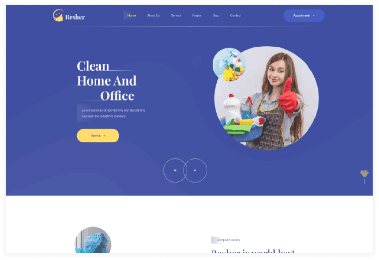 Resher – Cleaning Service Bootstrap 5 Template