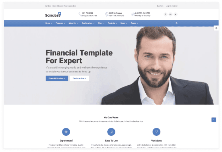 Finance Business HTML Template - Sanders