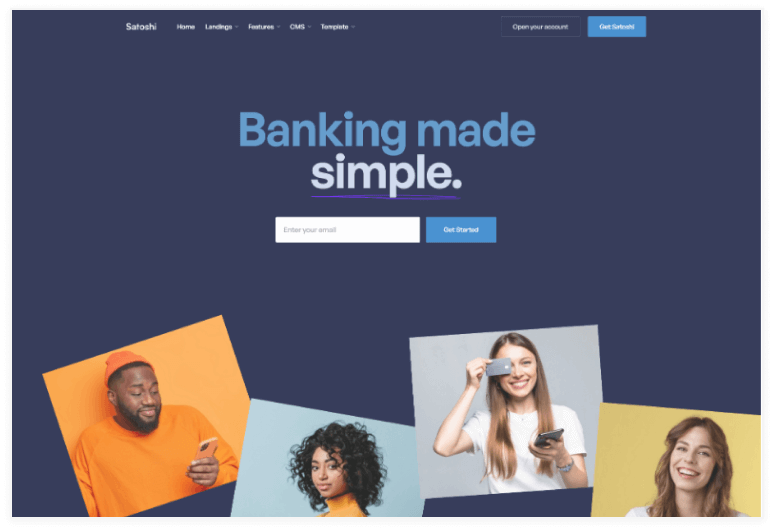 Satoshi - Bank Website Template