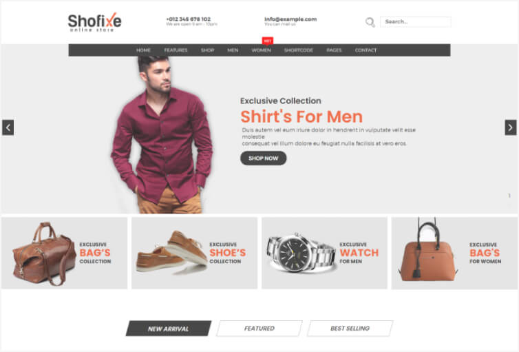 Shofixe – Fashion HTML Template