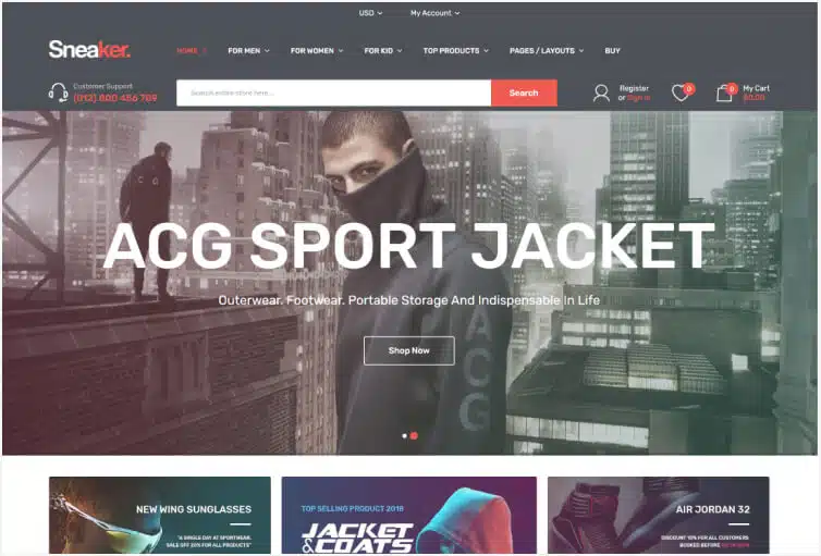 Sneaker - Multipurpose, Fashion, Shoes Store Shopify Theme