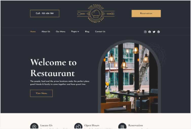 TasteEat - Restaurant Webflow Template