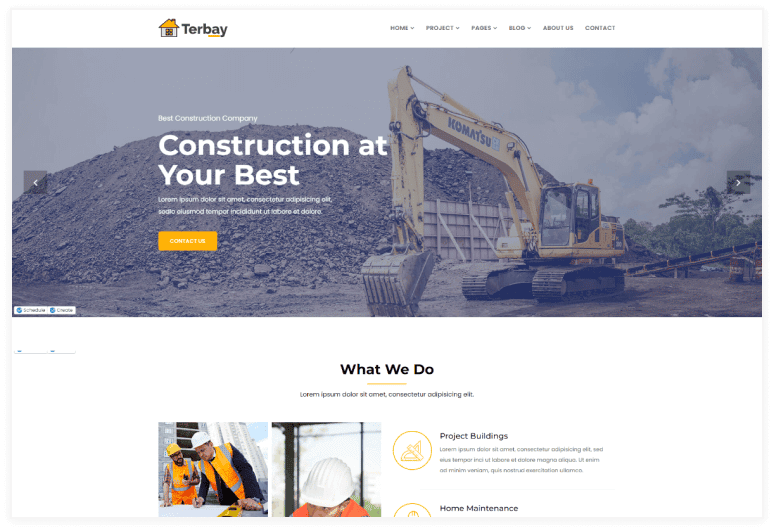 Terbay - Construction Bootstrap 5 Template 