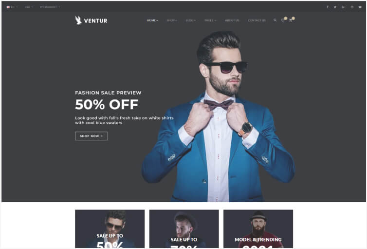 Ventur – Multipurpose eCommerce HTML Template