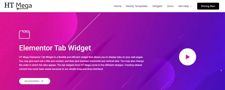 HT Mega Elementor Tab Widget
