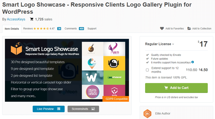 Smart Logo Showcase Responsive Client Logo Gallery Plugin for WordPress