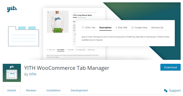 Yith WooCommerce Tab Manager