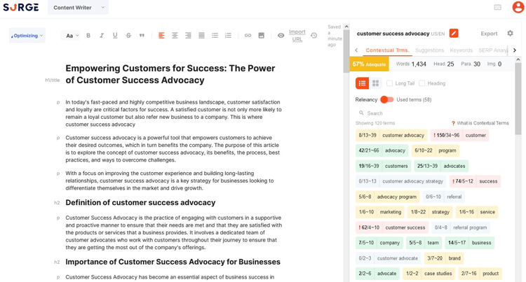 How to Do Contextual/LSI Keyword Research with SurgeGraph 