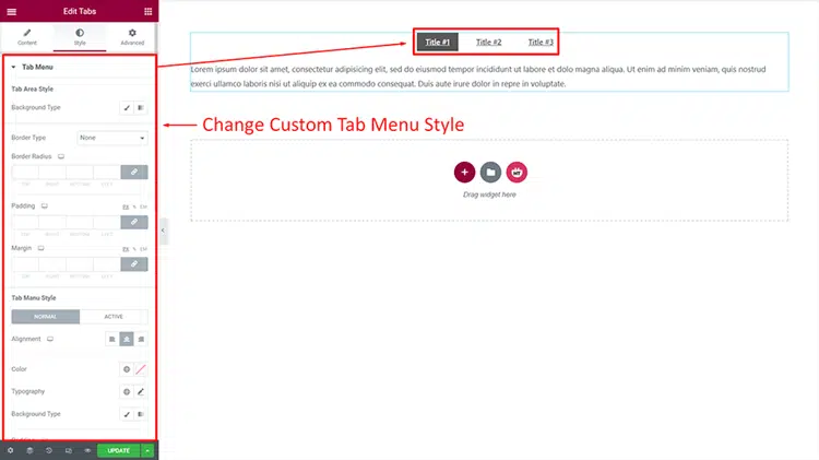Customize table style