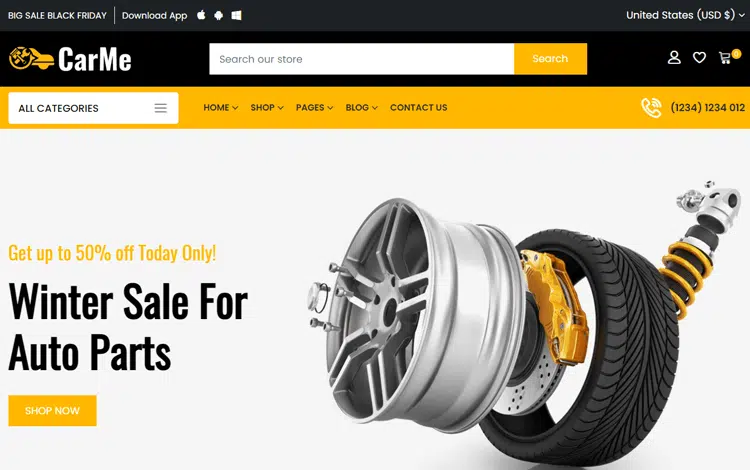Carme – Auto Parts & Car Accessories Shopify Theme