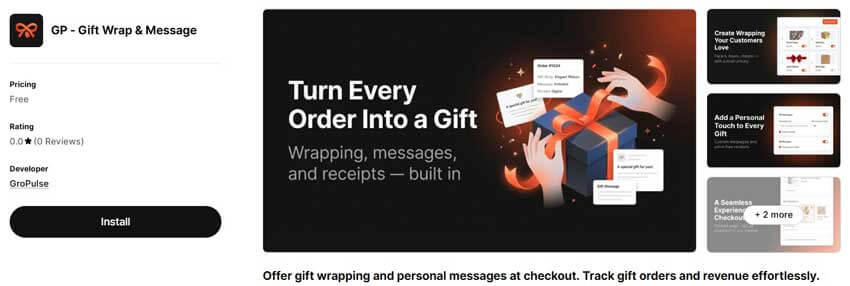 GP ‑ Gift Wrap & Message