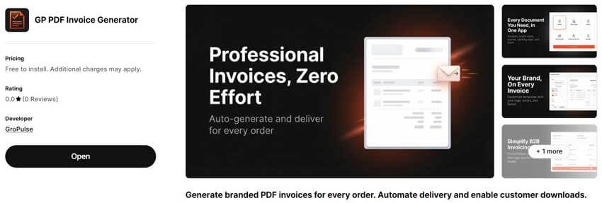 GP PDF Invoice Generator