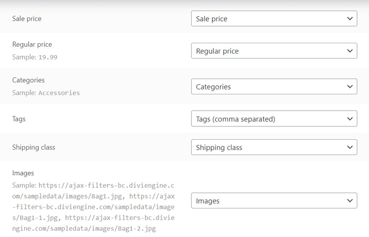 woocommerce product attribute mapping