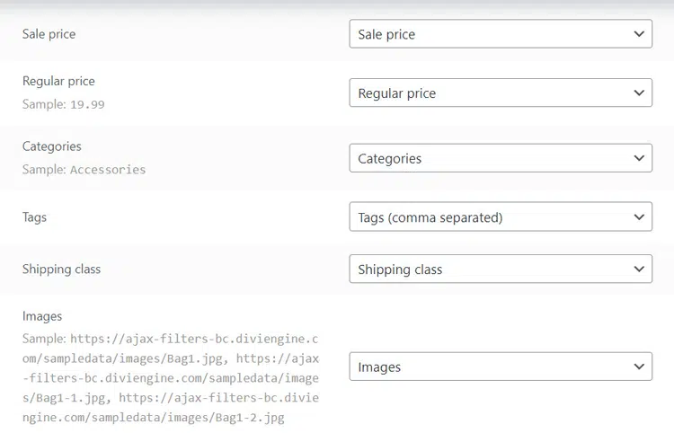 woocommerce product attribute mapping